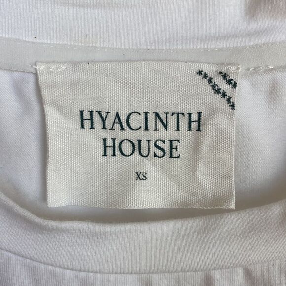 Worn Once Cotton BlendTop With Blue And White Striped Flutter Sleeve Detail - Picture 4 of 5